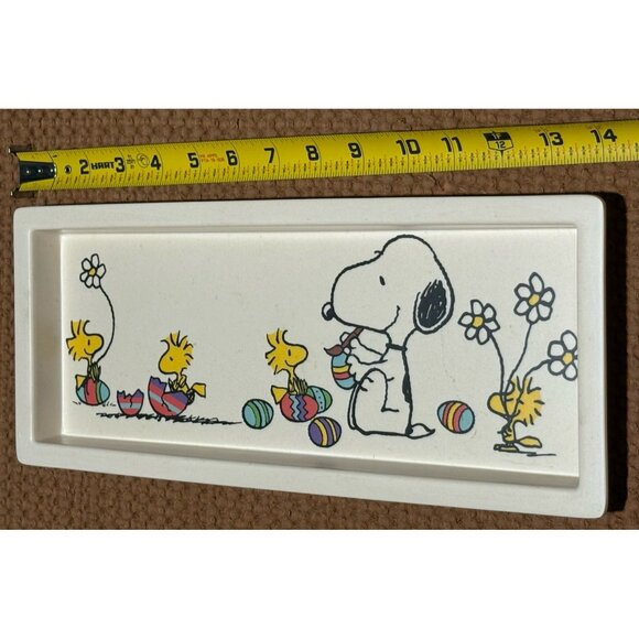 Peanuts-Snoopy & Woodstock Bamboo Sandwich Tray Egg Tray Easter - Picture 4 of 5